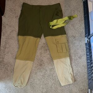 NWOT Outdoor Voices Tech Hiking Multi Color Zip Off Pants